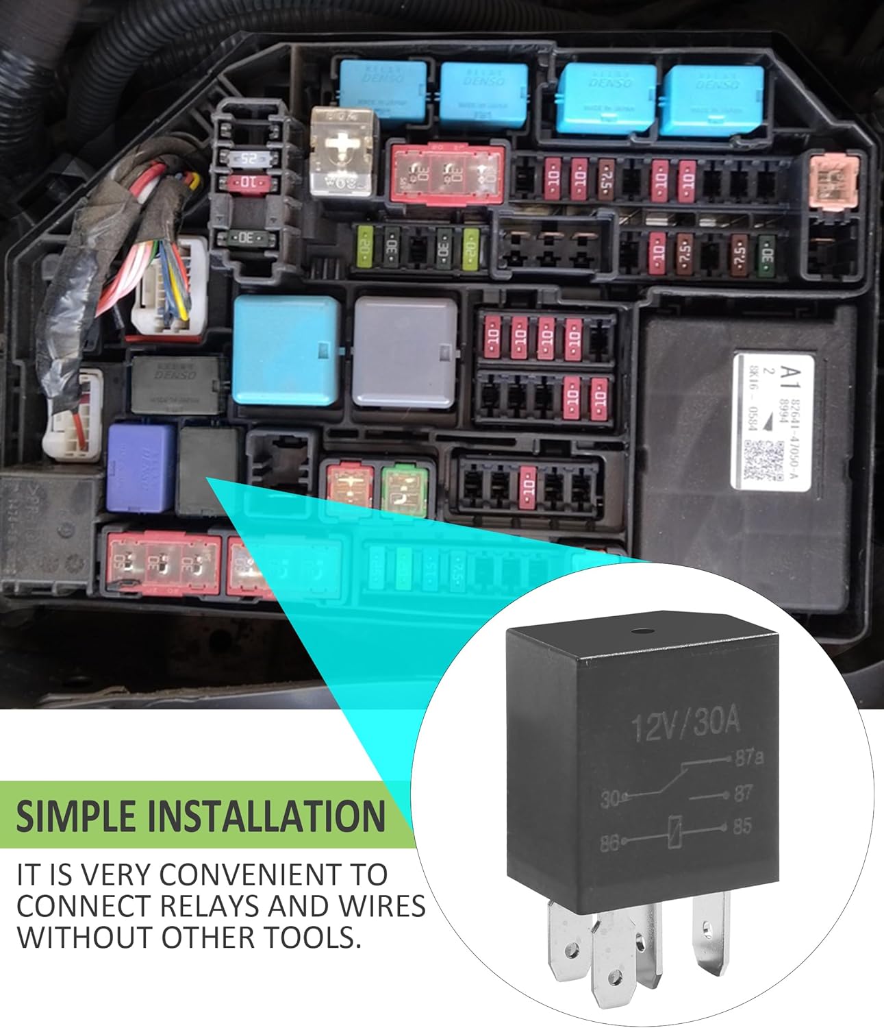 Relé para automóvil, interruptor de relé resistente para automóvil, relé automotriz multiusos, accesorios de repuesto automático, relé estándar