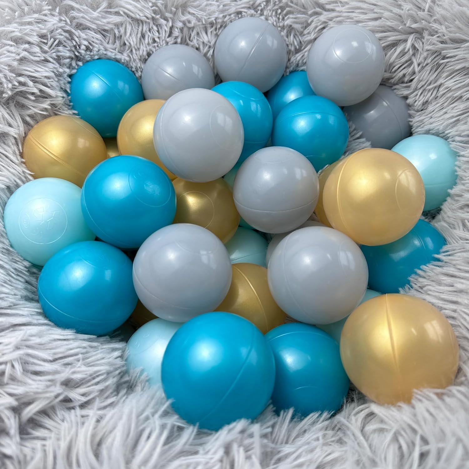 Pelotas azules 500 para niños, bolas de plástico suave para pelotas sin BPA a prueba de aplastamiento, 500 para bebés y niños pequeños, tienda de