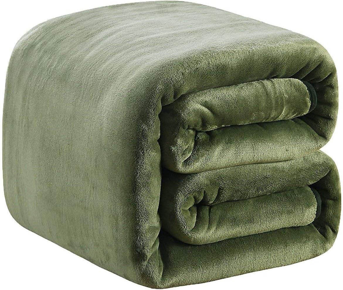 Richave – Manta de forro polar para todas las estaciones, 12.35onzasm, ultraligera y anti-estática, para cama, extra suave, tela cepillada, manta