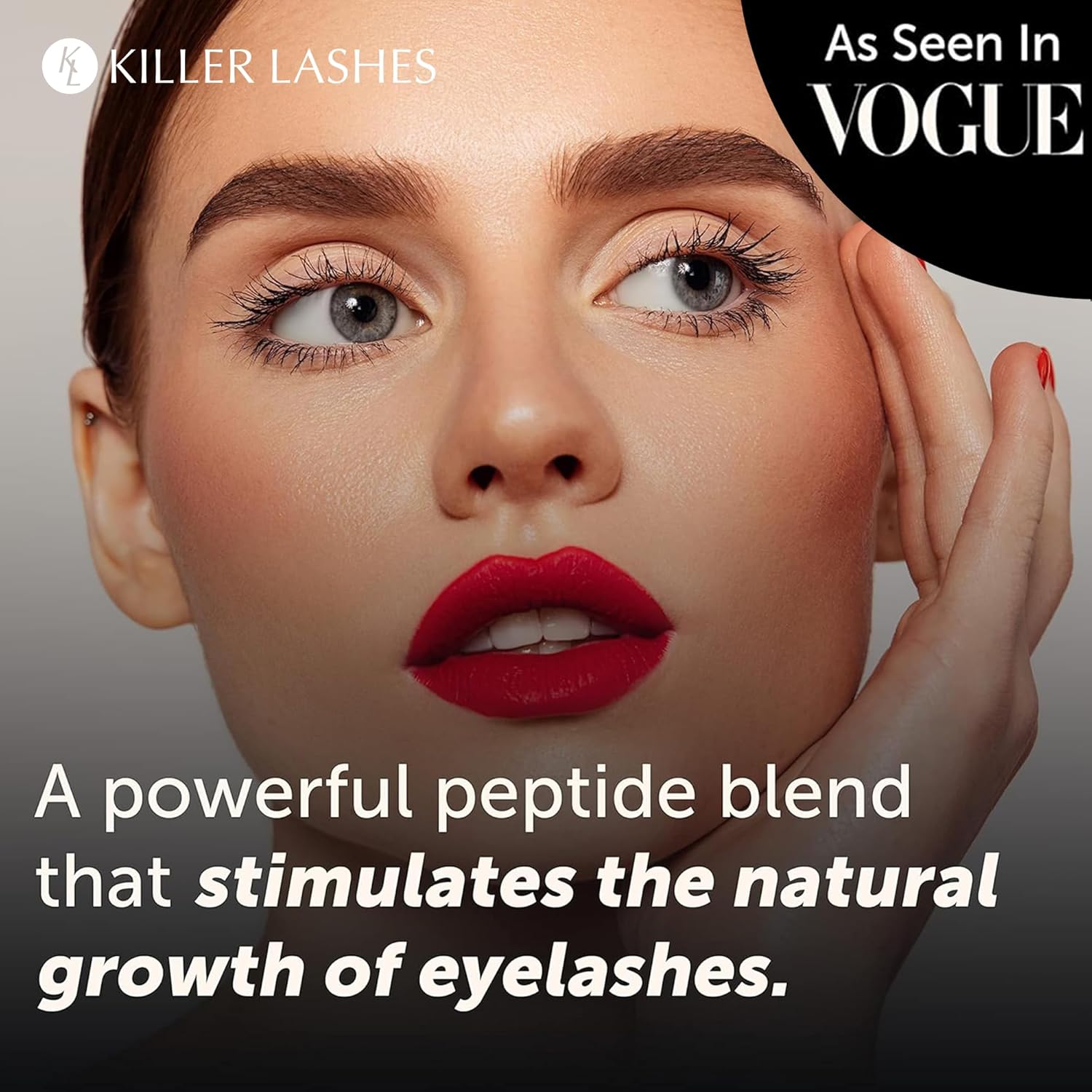 KL Killer Lashes Acondicionador de pestañas de suero de crecimiento de pestañas para pestañas más saludables y largas