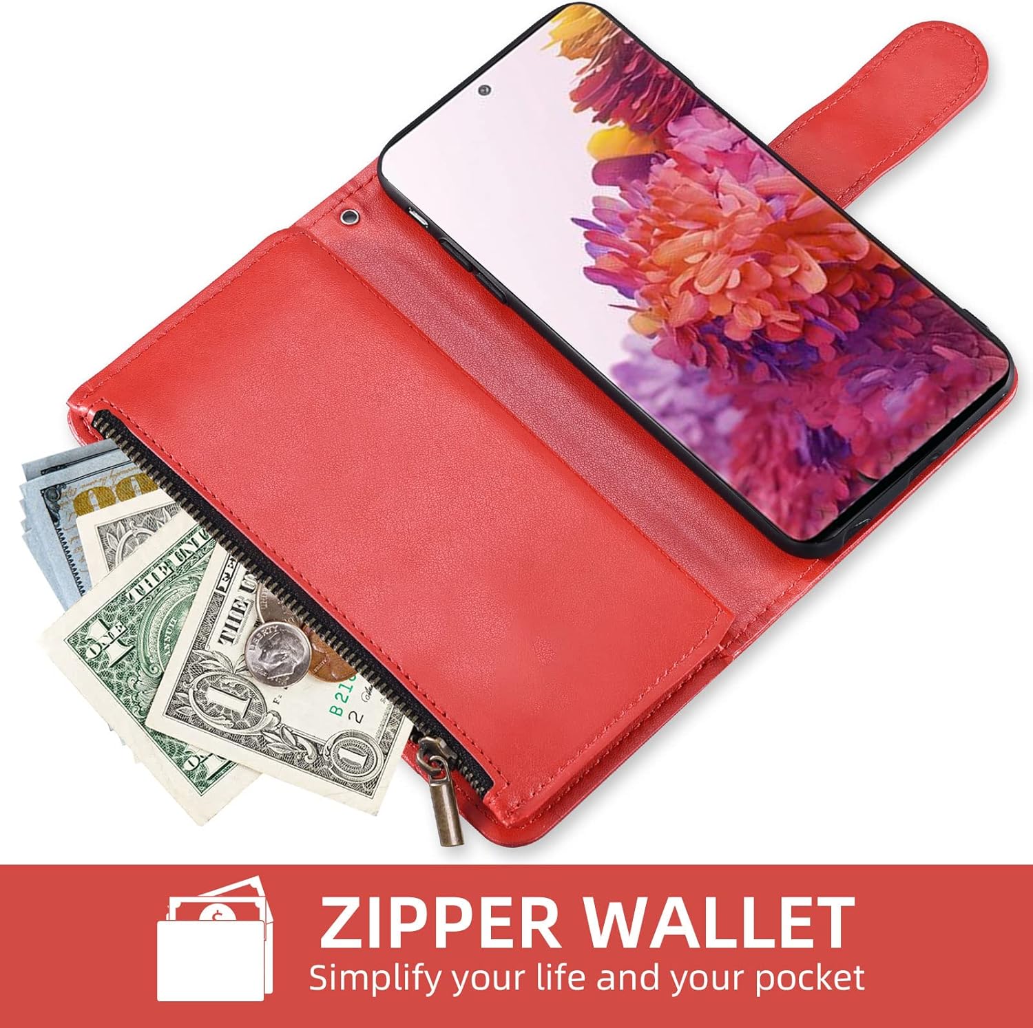 Asuwish Compatible con Samsung Galaxy S20 FE Gaxaly S 20 FE 5G UW 6.5 pulgadas Funda tipo cartera y protector de pantalla de vidrio templado para