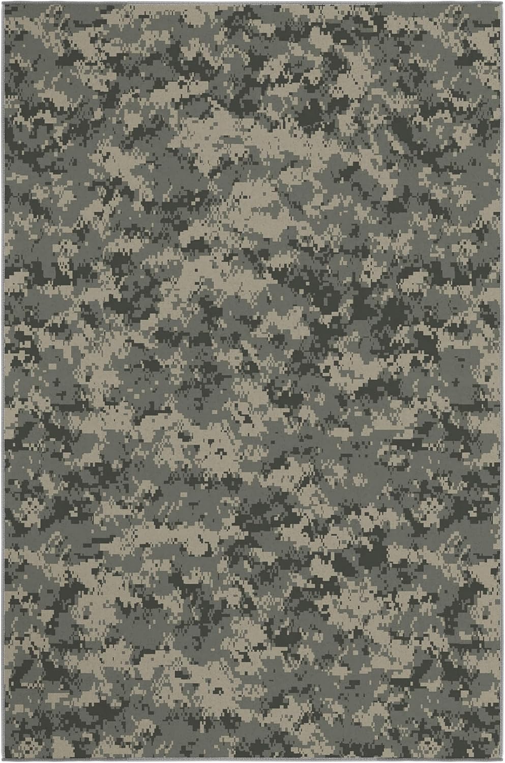 Ottomanson US Army – Alfombras antideslizantes de goma con diseño de camuflaje, 3 x 5 pies, lavables a máquina, alfombras para sala de estar,