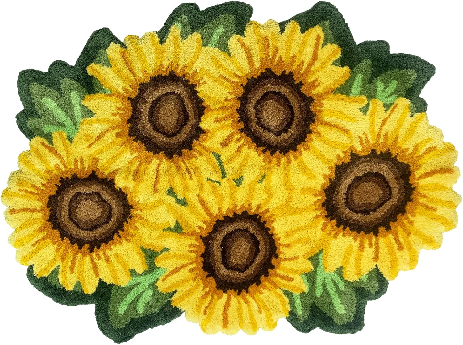 USTIDE Alfombra de girasol ultrasuave, esponjosa y grande para dormitorio, sala de estar, mesita de noche, alfombra hecha a mano, lavable con flores