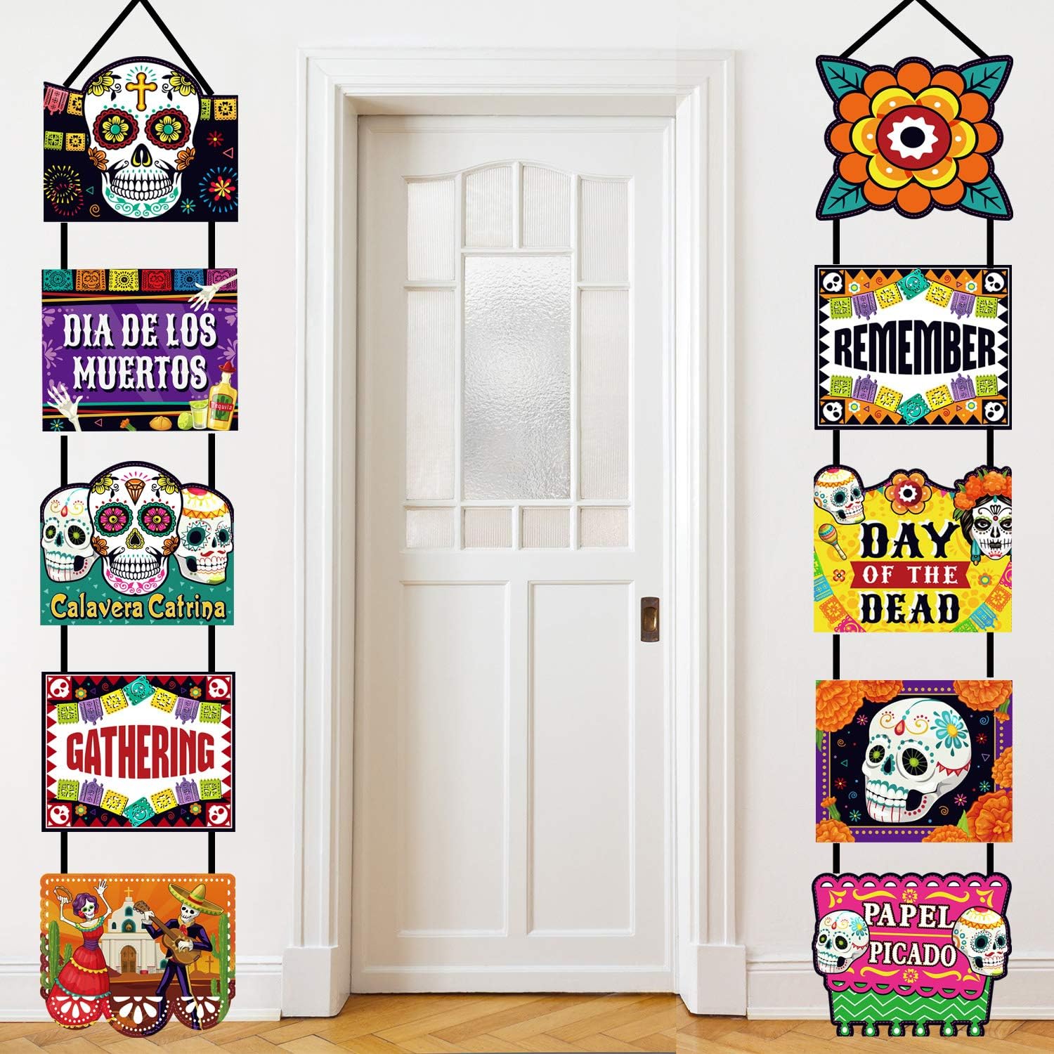 Decoración del Día de los Muertos Día de los Muertos, cartel laminado del Día de los Muertos, para interiores y exteriores, decoración mexicana,