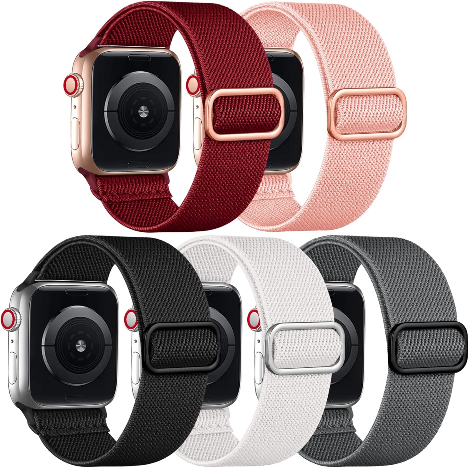 Adorve Correas elásticas Solo Loop compatibles con Apple Watch Ultra Band de 1.929 in, 1.772 in, 1.732 in, 1.654 in, 1.614 in, 1.575 in y 1.496 in,