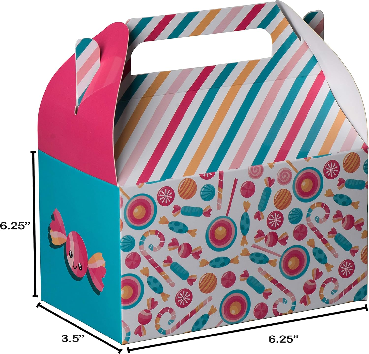Hammont Cajas de papel (10 unidades) – Cajas de galletas para regalos de fiesta, bonitos diseños, perfectas para fiestas y celebraciones, 6.25 x