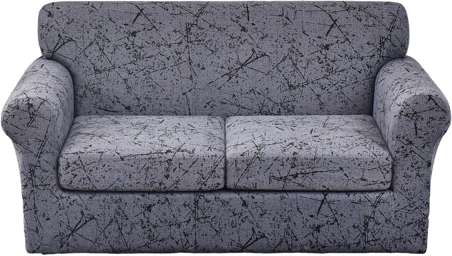 GOSTADY Funda elástica para sofá de 3 piezas, funda de sofá de jacquard, lavable, funda de sofá, funda protectora de muebles con parte inferior