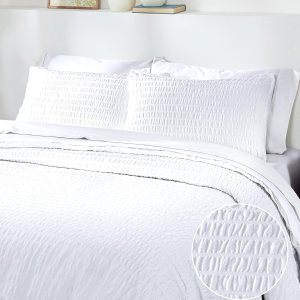 California Design Den Juego de funda de edredón tamaño Queen, 400 hilos, 100% algodón, 3 piezas, funda de edredón y funda de almohada, funda de California Design Den Juego de funda de edredón tamaño Queen, 400 hilos, 100% algodón, 3 piezas, funda de edredón y funda de almohada, funda de