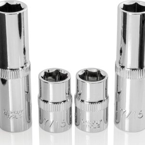 BRAZEN Paquete de cuatro enchufes de 716 pulgadas (unidad de 38 pulgadas, multitipo) BRAZEN Paquete de cuatro enchufes de 716 pulgadas (unidad de 38 pulgadas, multitipo)