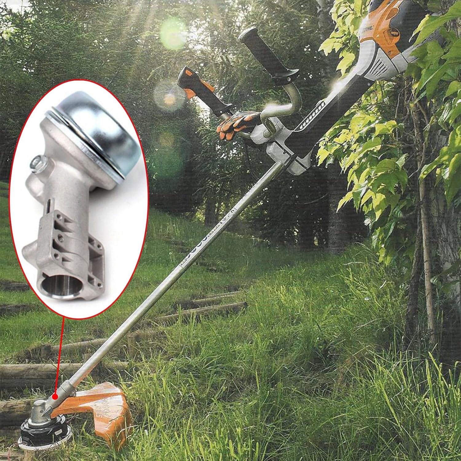 Reemplazo de la cabeza de la caja de cambios de la cabeza de engranajes de la recortadora para Stihl FS56RCE FS91R FS70R FS94R FS111R FS131 FS91