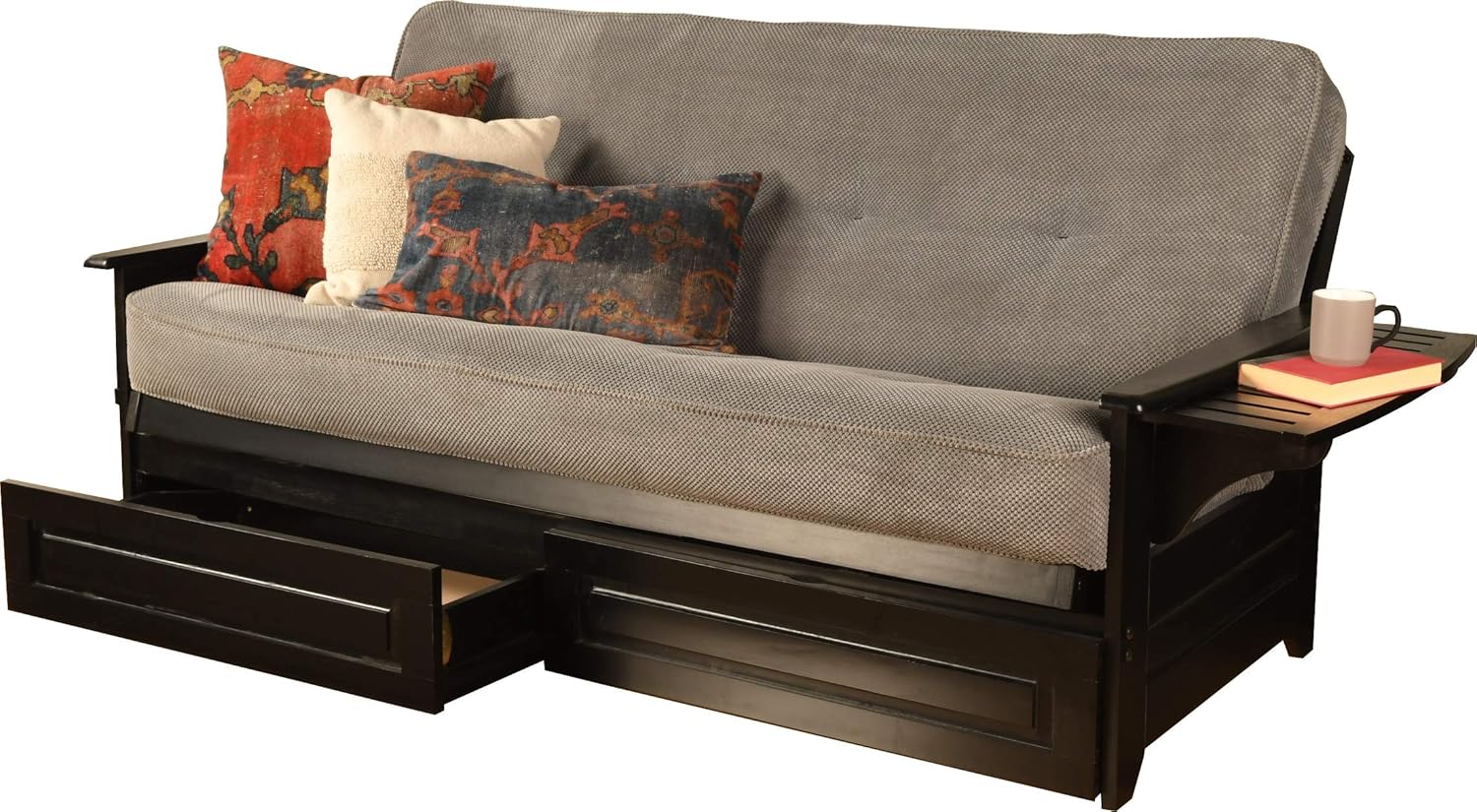 Kodiak Furniture Phoenix – Juego de futón, Madera, Colchón Marmont Thunder
