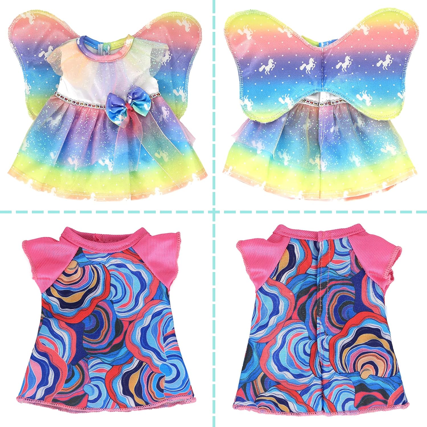 SOTOGO Ropa de muñeca de 16 piezas para muñecas Alive Baby Doll Clothing Fits 13, 14, 14.5 pulgadas, ropa y accesorios para muñecas americanas