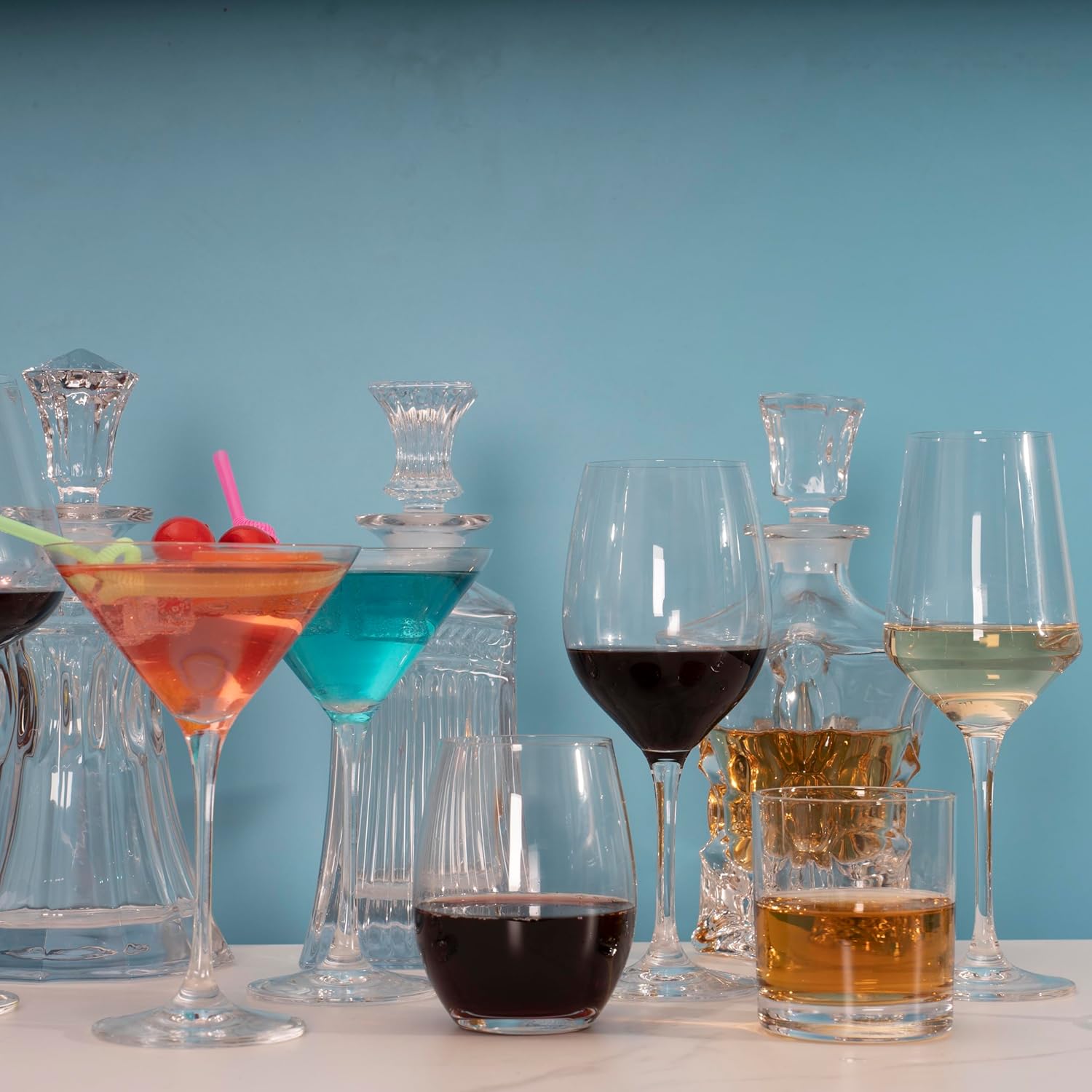 Iceberg – Aertor de vino, cristal de cristal sin plomo 100% soplado a mano, diseño elegante de vino rojo y jarra de licor, accesorios de licor,