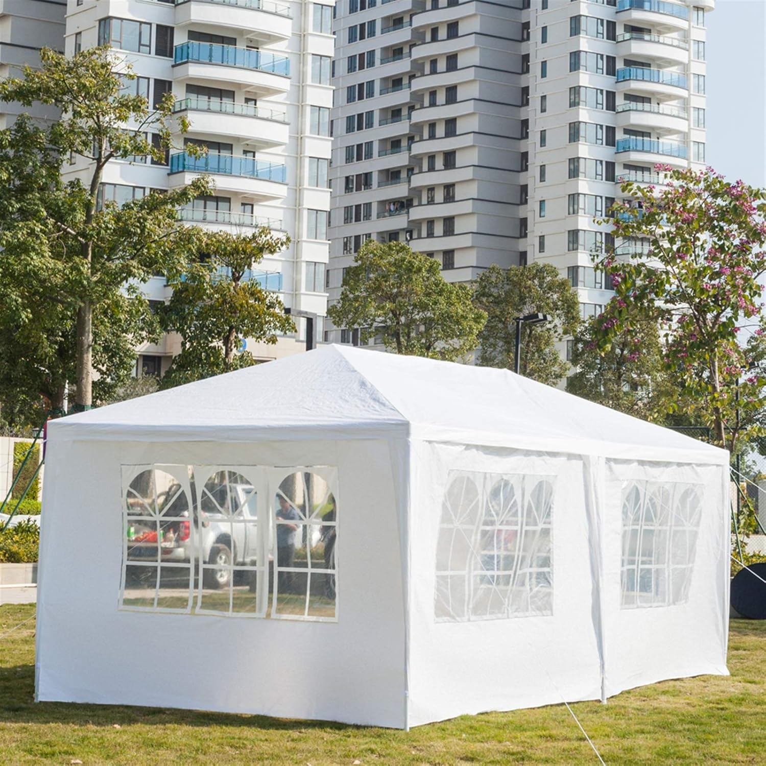 Carpa para exteriores, carpa de fiesta de boda, refugio de campamento, refugio instantáneo comercial, tienda de campaña impermeable con paredes