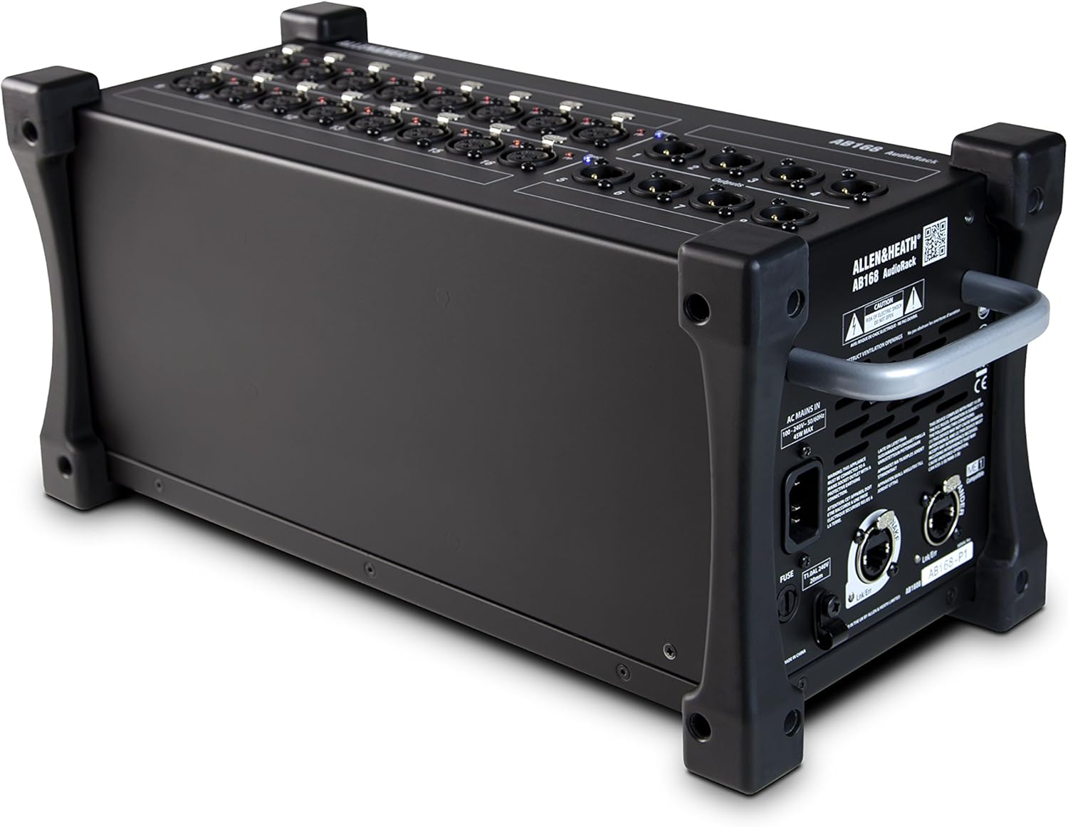Allen & Heath AB168 Rack de audio remotocaja de escenario portátil para GLD y serie Qu, 16 entradas XLR, 8 salidas XLR (AH-AB-168)
