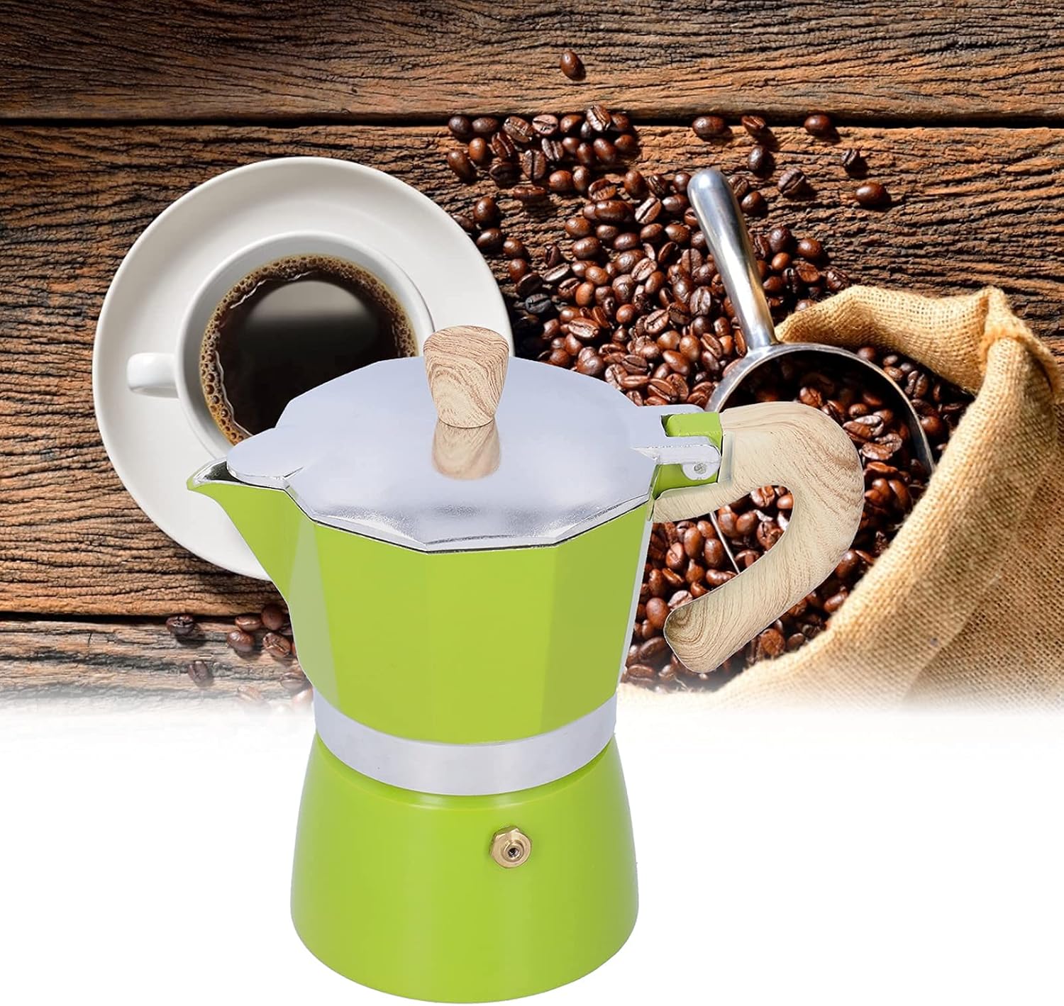Cafetera Moka Pot 4 tazas Moka Pot Estufa Cafetera Espresso Maker Moka Pot Cafetera Cubana para Cappuccino Latte Moka Cafetera