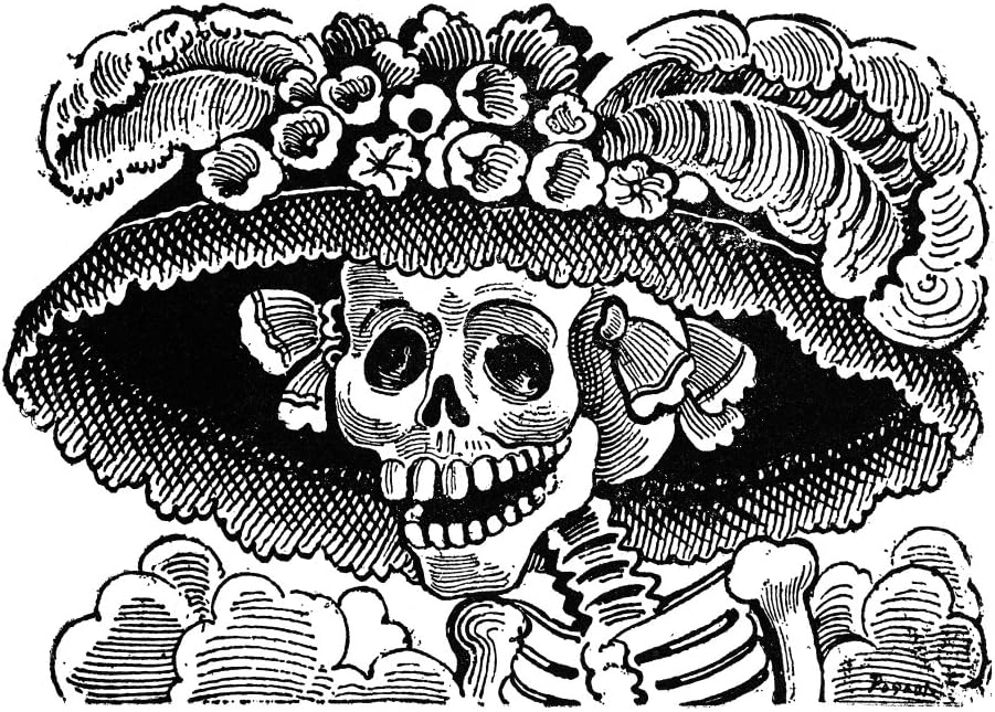 Posada Calavera C1910 – Póster impreso por Jos Guadalupe Posada C1910 (24 x 36 pulgadas)