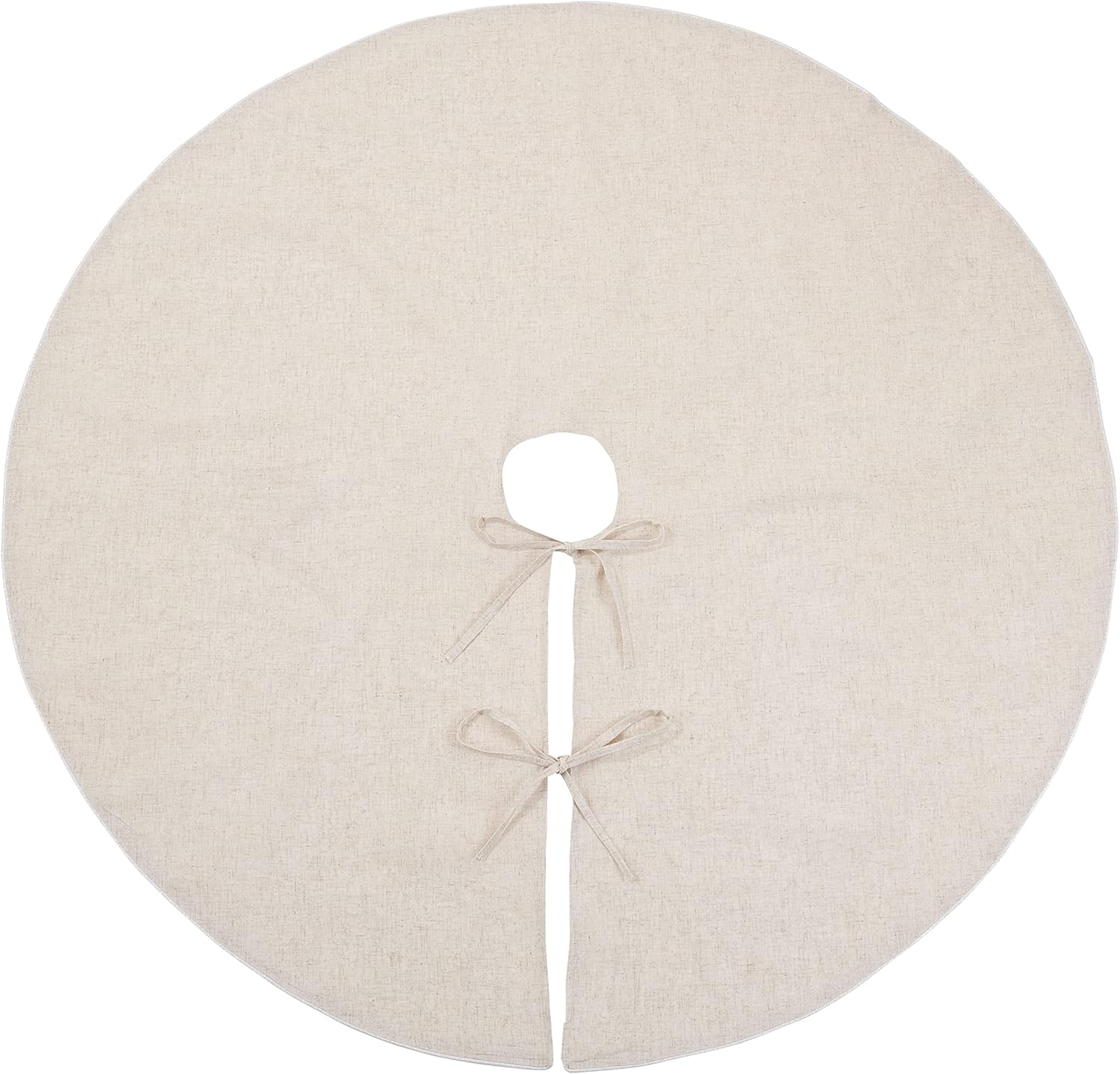 SARO LIFESTYLE Toscana – Falda de árbol con ribete plateado, 72 pulgadas (XM731.S72R)