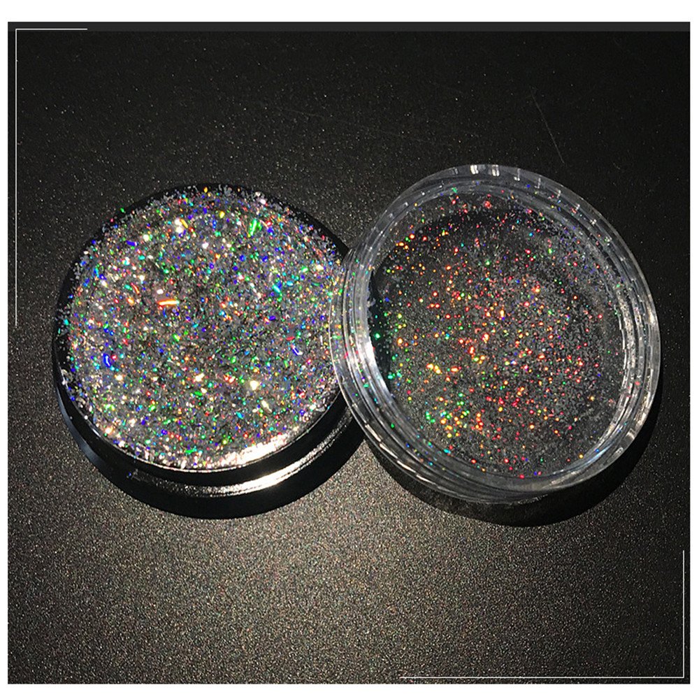 Joyeee Arte de uñas con purpurina mágica espejo brillante cromo polvo de uñas efecto arco iris para bricolaje maquillaje uñas puntas decoración
