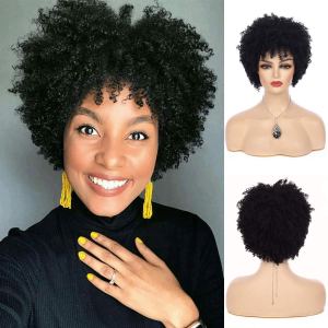 Sallcks Peluca afro afro corta negra para mujeres negras, pelucas afro cortas y rizadas sintéticas naturales para cosplay, pelucas de disfraz con Sallcks Peluca afro afro corta negra para mujeres negras, pelucas afro cortas y rizadas sintéticas naturales para cosplay, pelucas de disfraz con