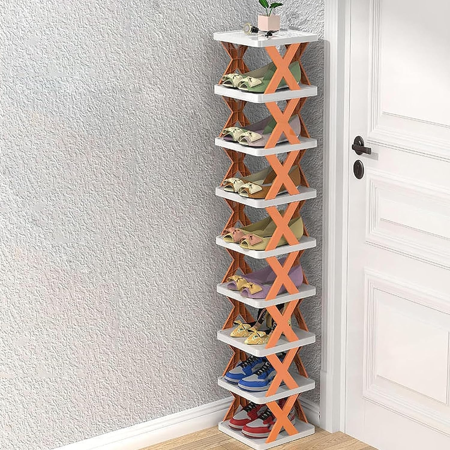 Organizador de almacenamiento de zapatos multicapa, zapatero creativo multicapa, fácil montaje y estructura estable, zapatero expandible para