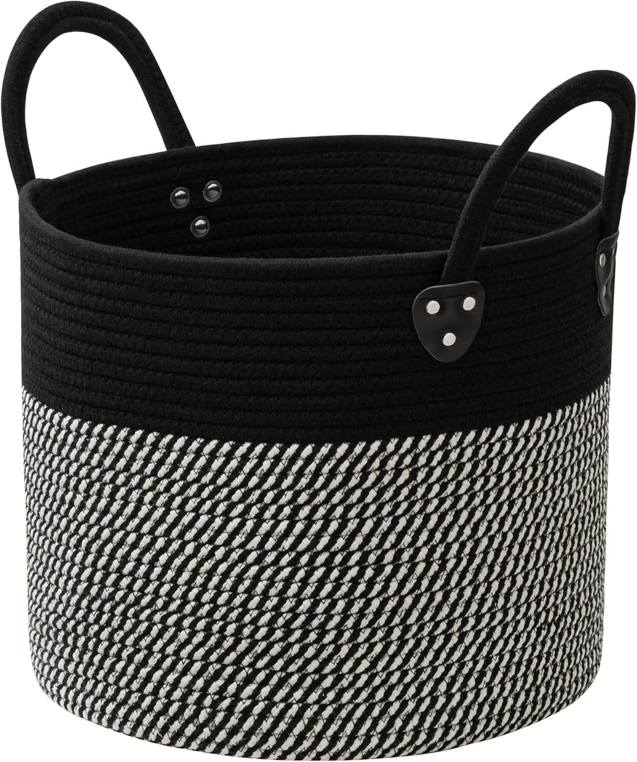 joybest Cesta de almacenamiento tejida con asa, cesta de manta para organizar, cesta de cuerda de algodón, cesta decorativa bohemia para juguetes,