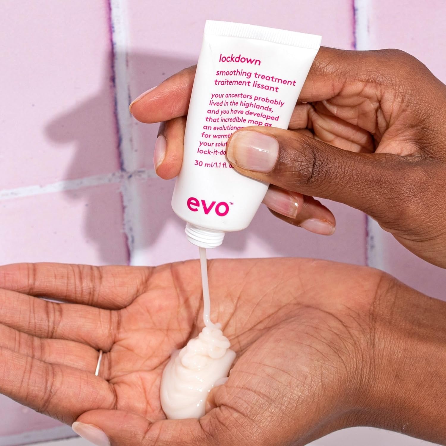 evo Tratamiento suavizante Lockdown – Tratamiento capilar sin enjuague – Protege el cabello tratado con color y reduce el encrespamiento