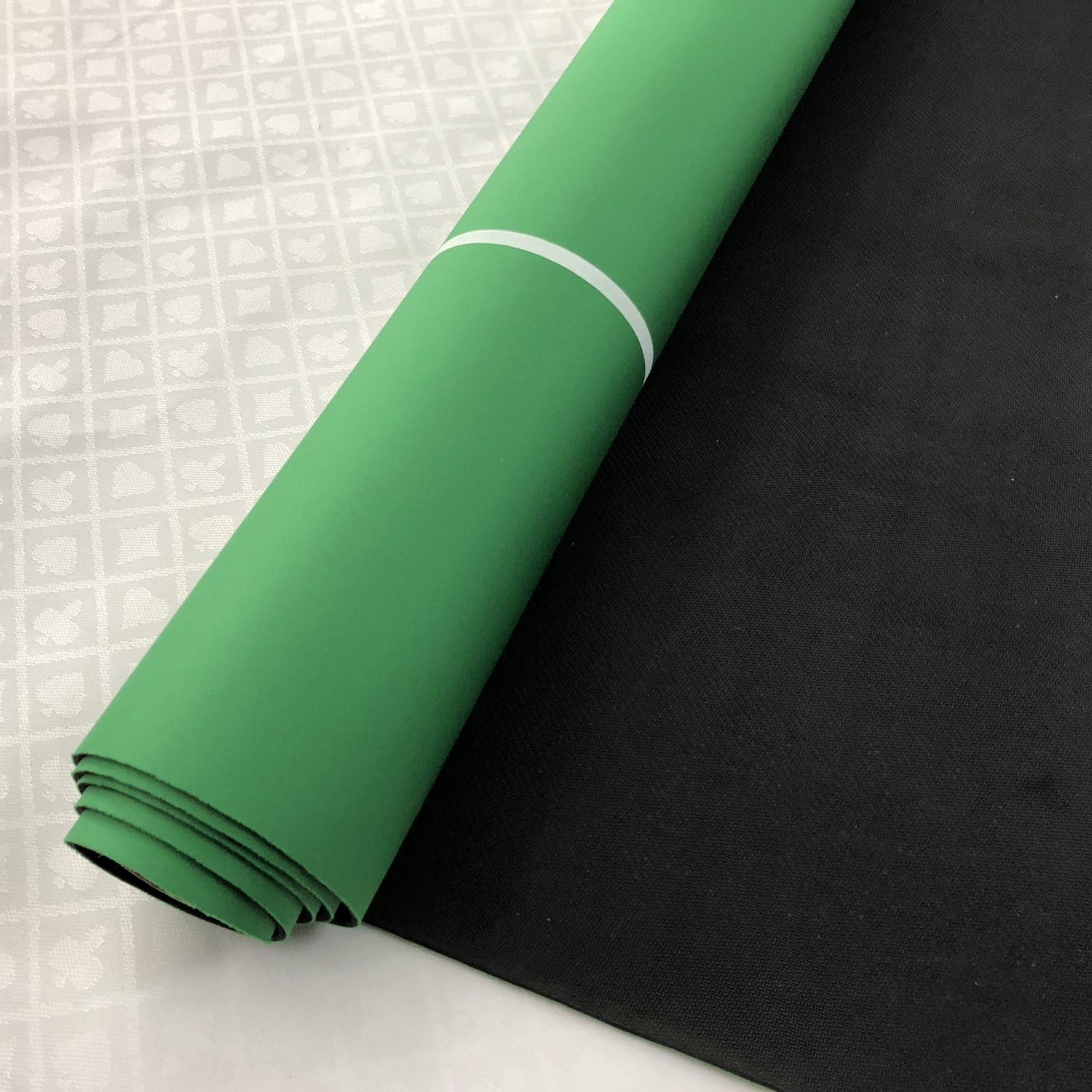 Yuanhe Tapete de mesa de póquer, fieltro de póquer de 36 x 72 pulgadas, cubierta de mesa de póquer portátil de goma Texas Hold’em con bolsa de