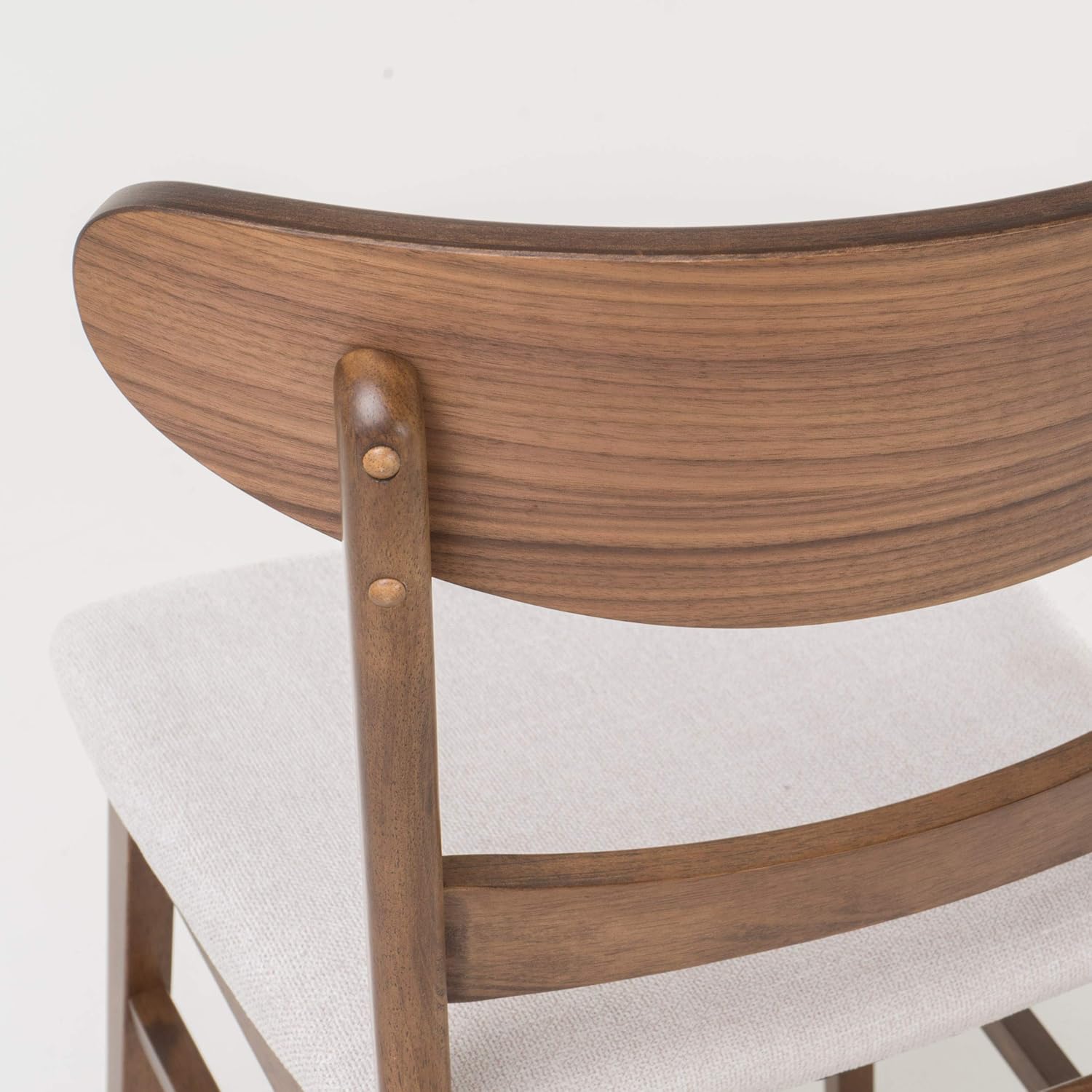 Christopher Knight Home Idalia – Sillas de comedor, juego de 2 piezas, madera de goma, acabado beige claro  nogal