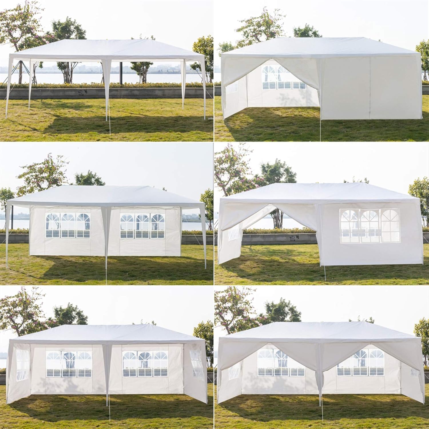 Carpa para exteriores, carpa de fiesta de boda, refugio de campamento, refugio instantáneo comercial, tienda de campaña impermeable con paredes