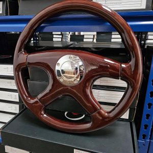 Raptor Volante de madera de nogal oscuro de 15″ (plata) Raptor Volante de madera de nogal oscuro de 15″ (plata)