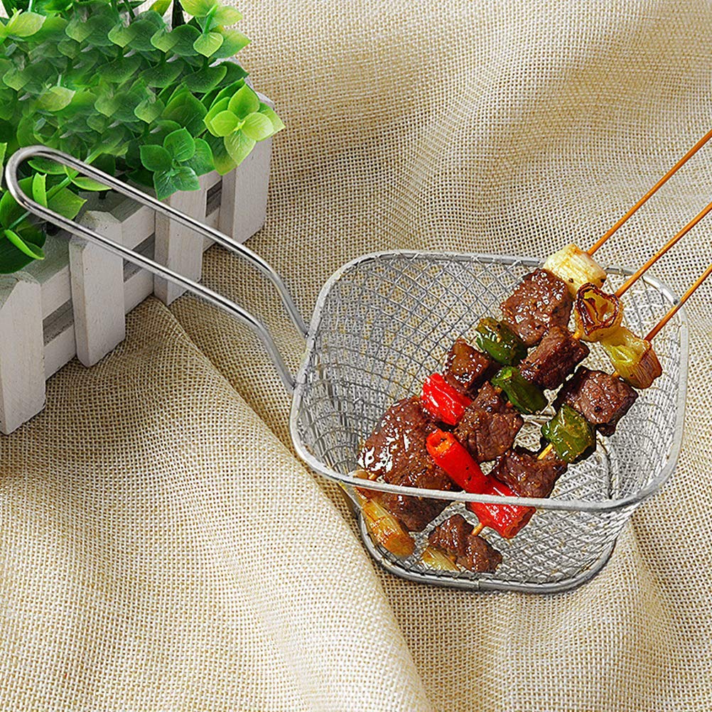 4 mini cestas cuadradas para papas fritas de 3.7 x 1.65 x 2 pulgadas, mesa Odowalker para servir papas fritas, cestas de papas fritas, escritorio,