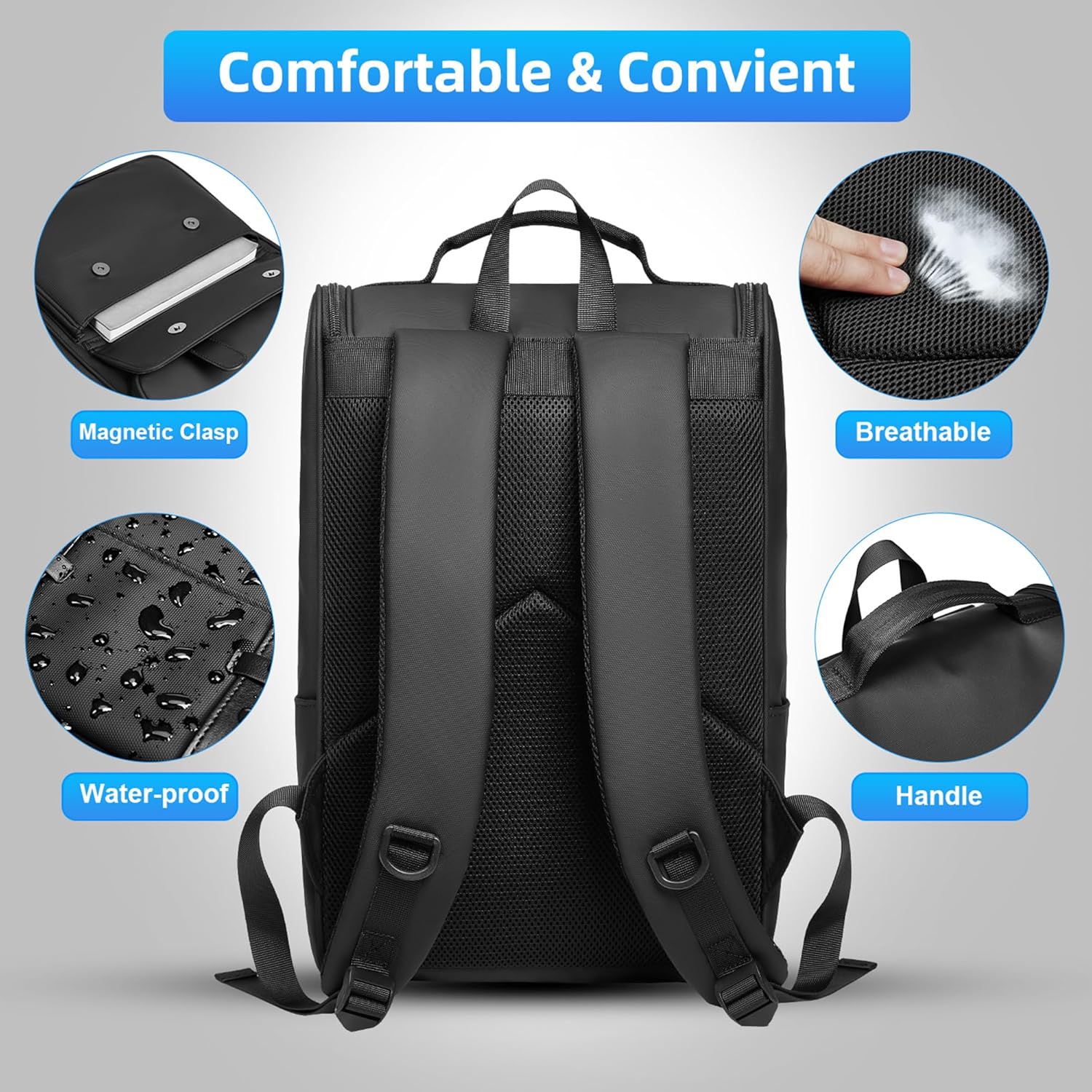Vintage Laptop Backpack for Men Women 15.6 Inch Travel Backpack for Men Waterproof Business Backpacks Mens College Backpacks Casual Daypacks for