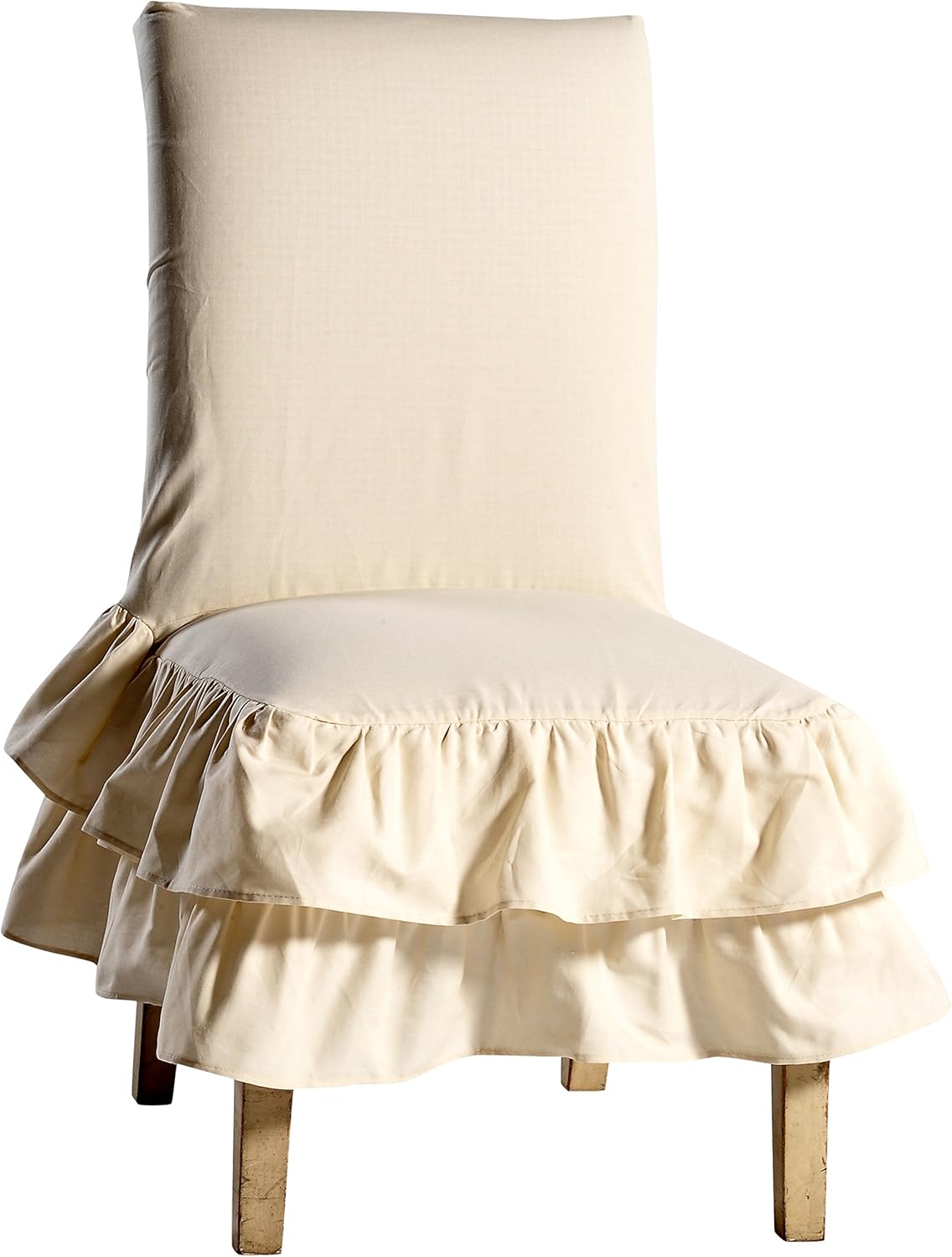 Classic Slipcovers Cotton Duck – Silla de comedor de 2 niveles, natural