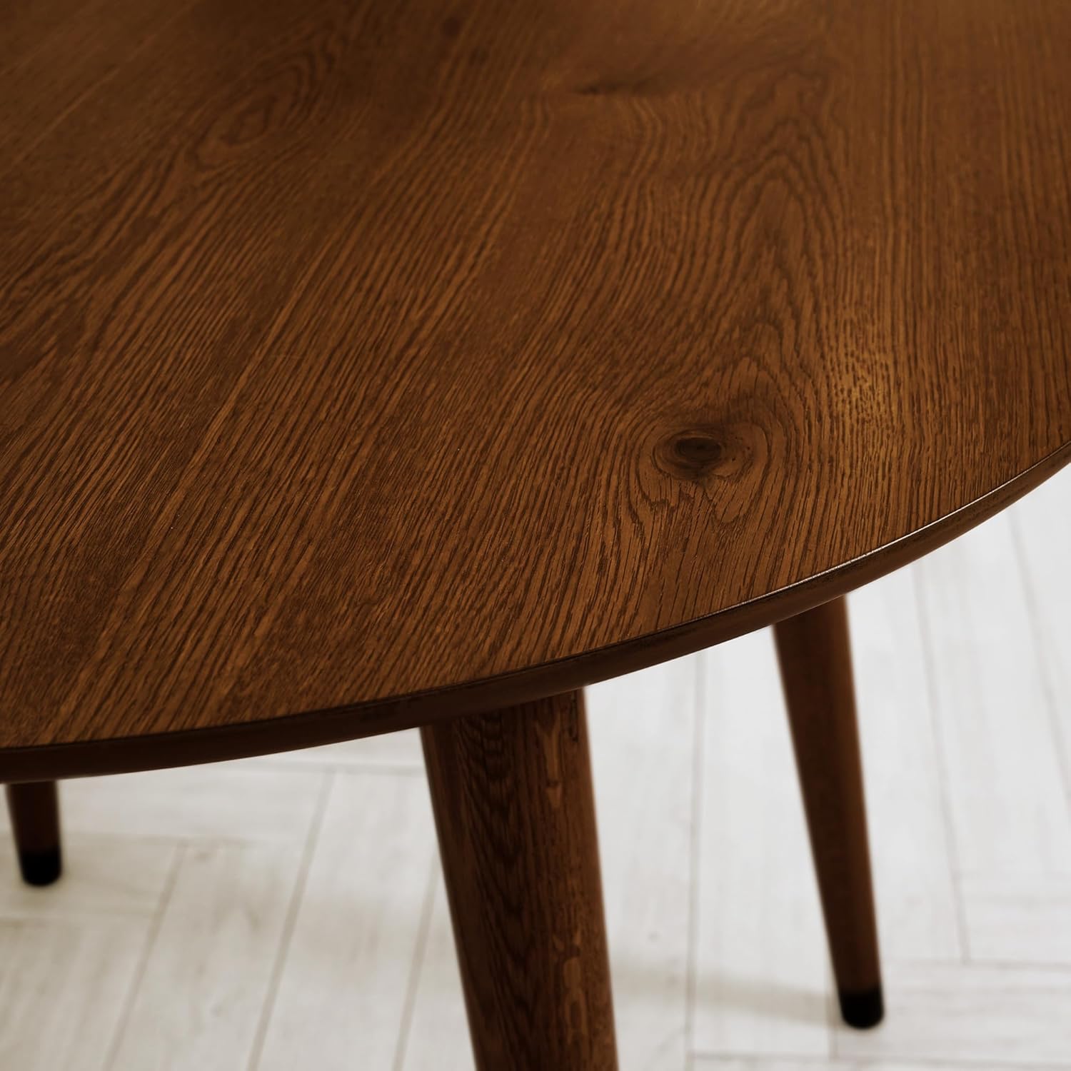 Acacia Alma – Mesa de comedor redonda de madera maciza para 4 personas, mesa de comedor, mesa de patio, mesa auxiliar, mesa de café, escritorio de