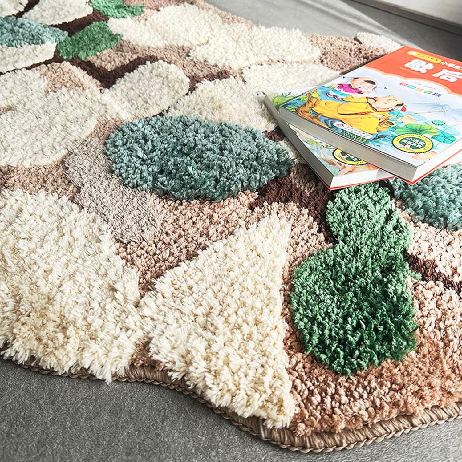 LEVINIS Alfombras de baño de musgo, bonita alfombra decorativa de musgo para baño, alfombra suave de pelo largo, alfombra de área para dormitorio,