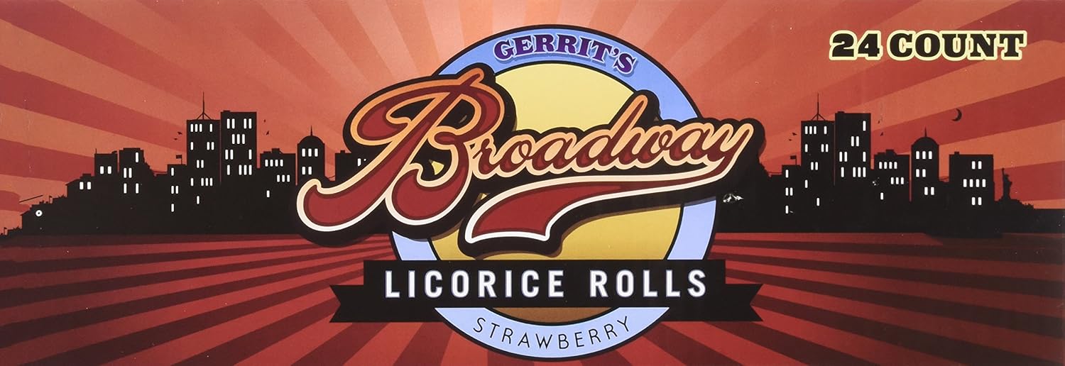 Gerrit ‘s Broadway Rollos de regaliz de fresa 24 unidades