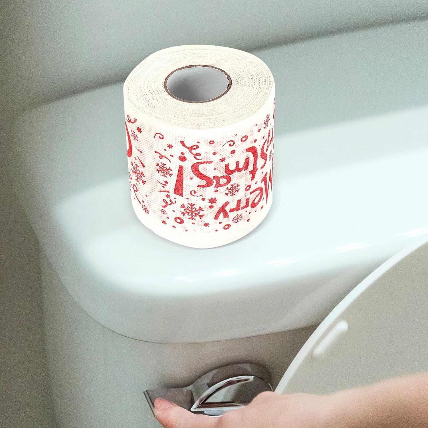 NOLITOY 4 rollos de papel higiénico de Feliz Navidad, altamente coleccionable, papel higiénico, divertido regalo para rellenos de calcetines de