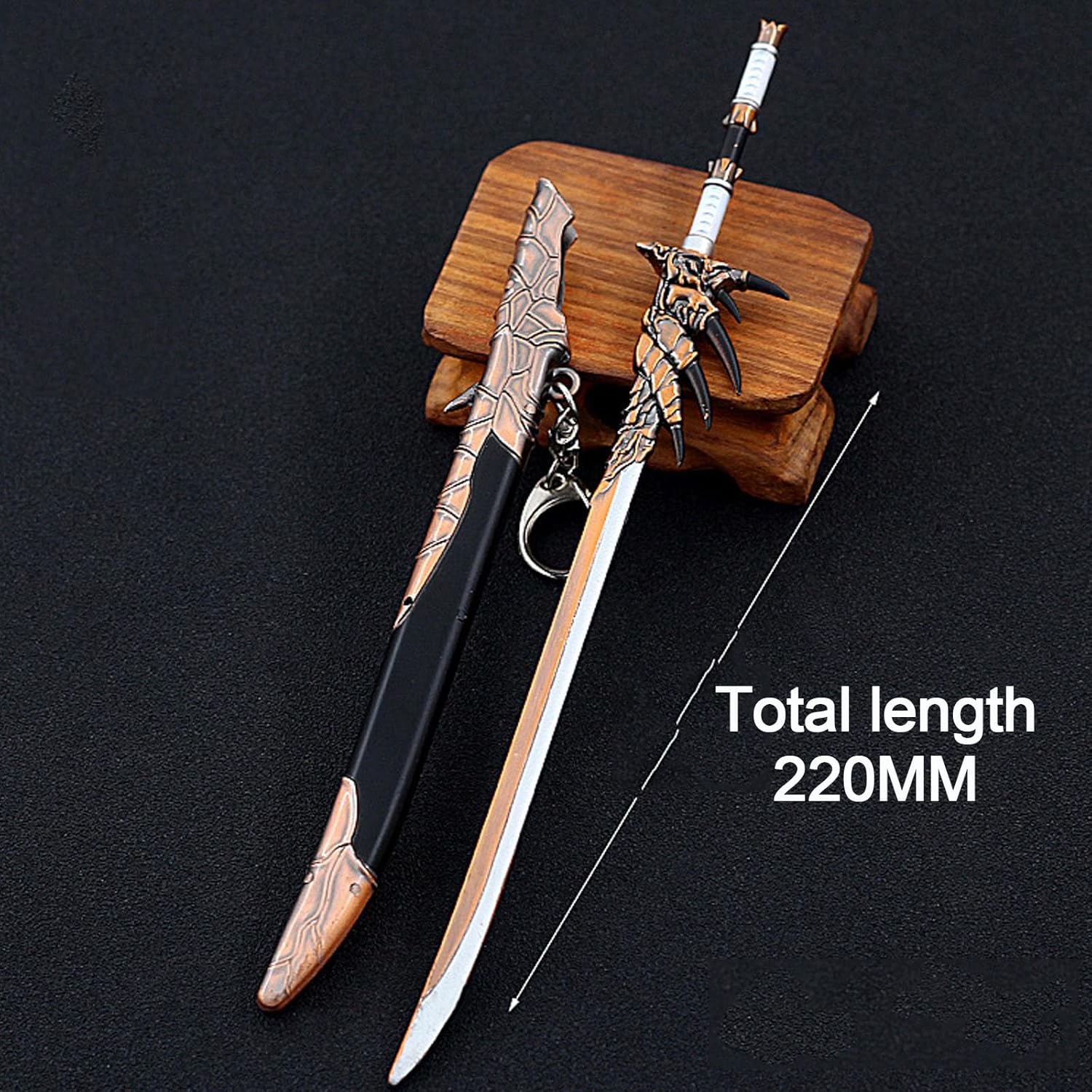 8.7 pulgadas Monster Hunter World Iceborne Monster Rathalos Sword Metal Arma Modelo Colección