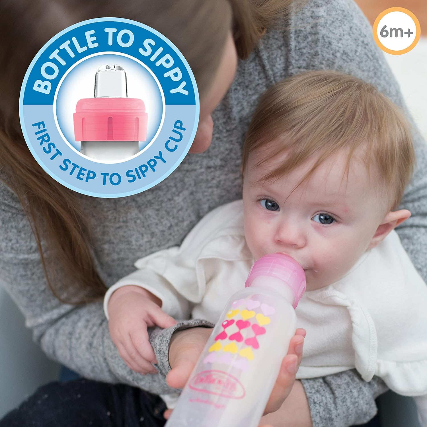 Dr. Brown’s Natural Flow Anti-Colic Options+ – Kit de inicio de botella para sorber estrecho, 8 onzas, con boquilla de flujo medio rápido nivel 3 y