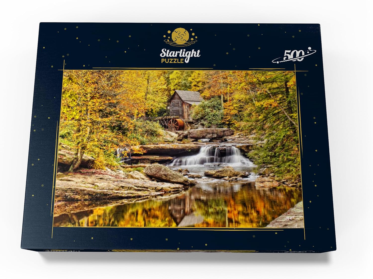MyPuzzle The Glade Creek Grist Mill in Babcock State Park en el sur de Virginia Occidental – Rompecabezas prémium de 500 piezas para adultos