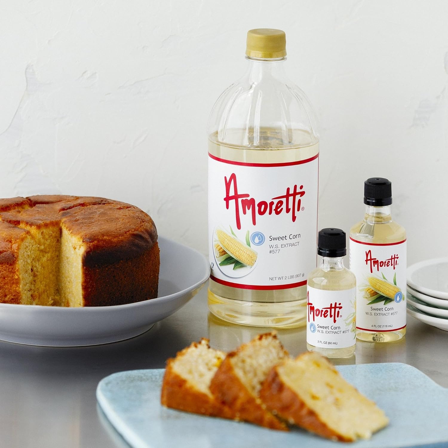 Amoretti – Extracto de maíz dulce soluble en agua, 2 libras – Altamente concentrado y perfecto para pasteles, salados, elaboración de cerveza y más,