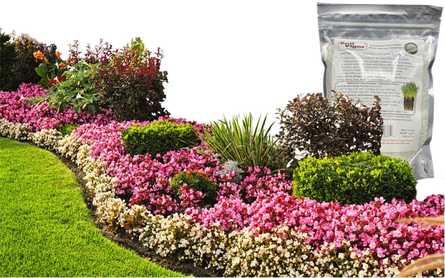 Trampa de humedad del suelo de 1 libra de potasio súper absorbente de polímero de gránulos de hidrogel Soil Vigor