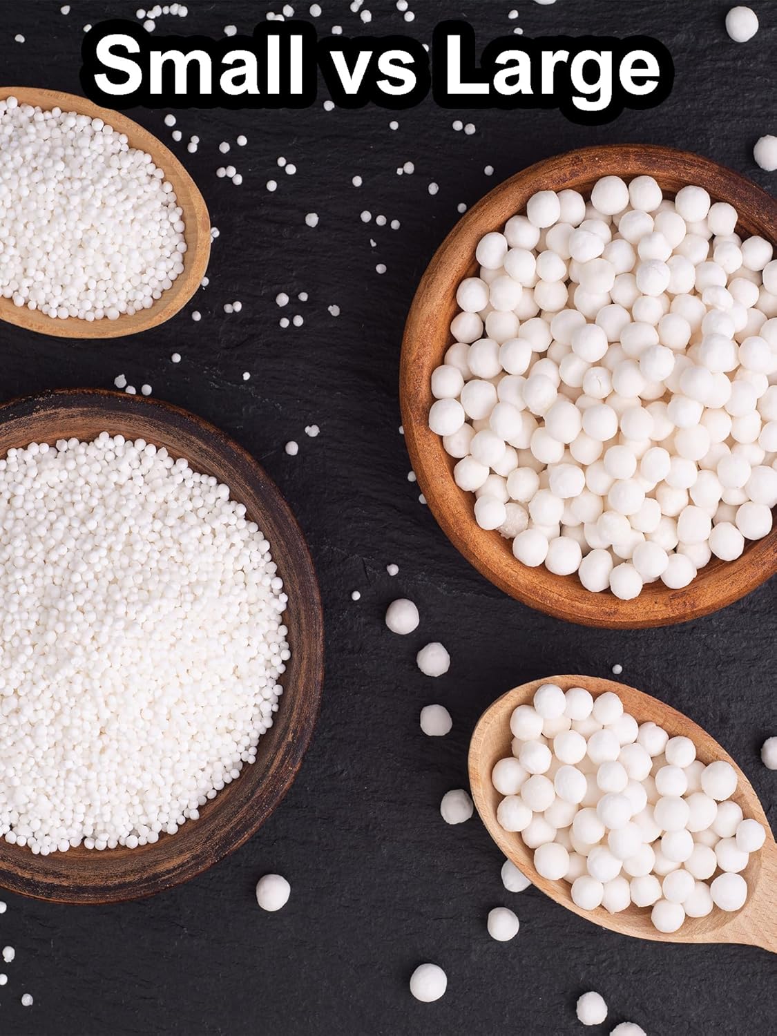 Bolas de sagú pequeñas de tapioca Boba Pearls de yuca  Lo mejor para té con leche de burbujas Boba, pudín de tapioca, postres, sopa o salsa espesante