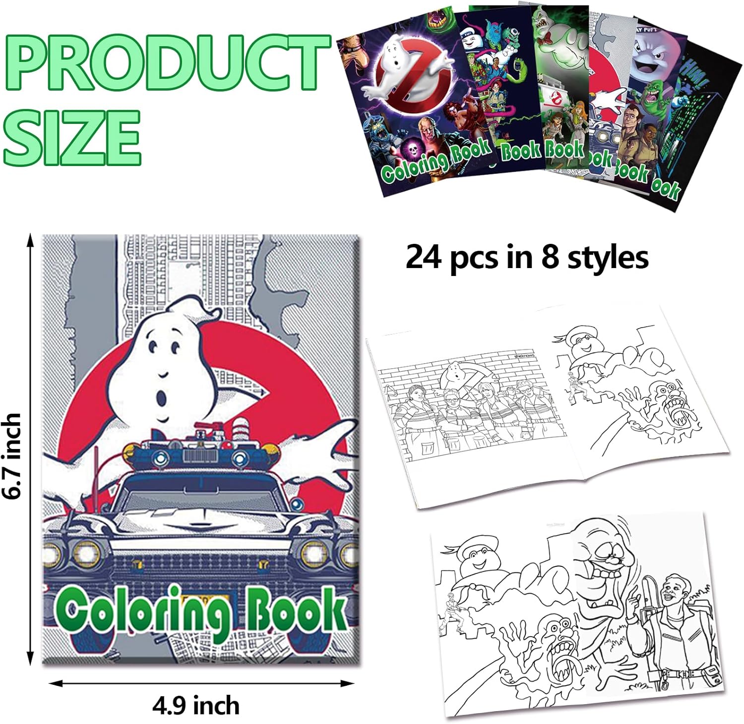 Juego de 24 libros para colorear para fiestas de fantasmas, mini libros de dibujo para fiestas de fantasmas, regalos de Halloween, regalos de