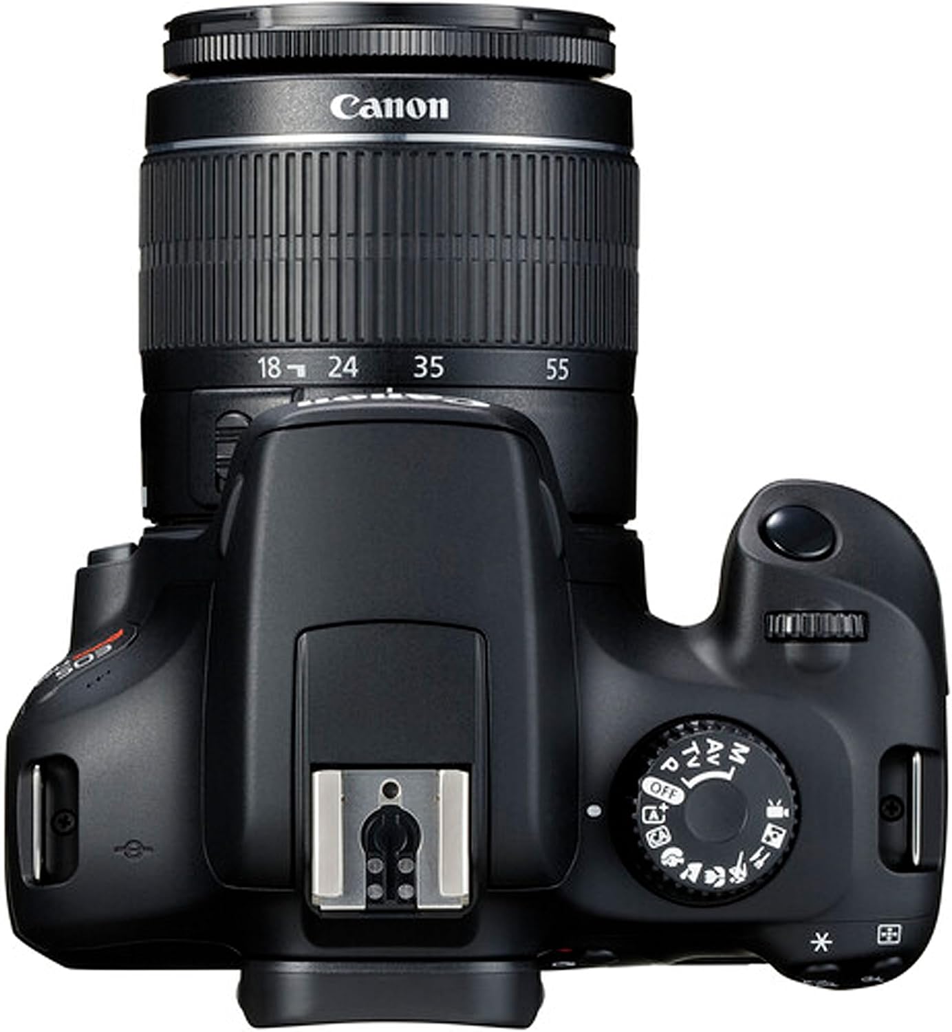 Canon Cámara DSLR EOS Rebel T100 con lente EF-S de 0.709-2.165 in f3.5-5.6 III + tarjeta de memoria de 64 GB + funda, lector de tarjetas y más