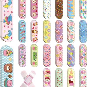 120 vendajes de 20 estilos para niños, lindos vendajes flexibles de dibujos animados, impermeables, transpirables, tiras que protegen cortes y 120 vendajes de 20 estilos para niños, lindos vendajes flexibles de dibujos animados, impermeables, transpirables, tiras que protegen cortes y