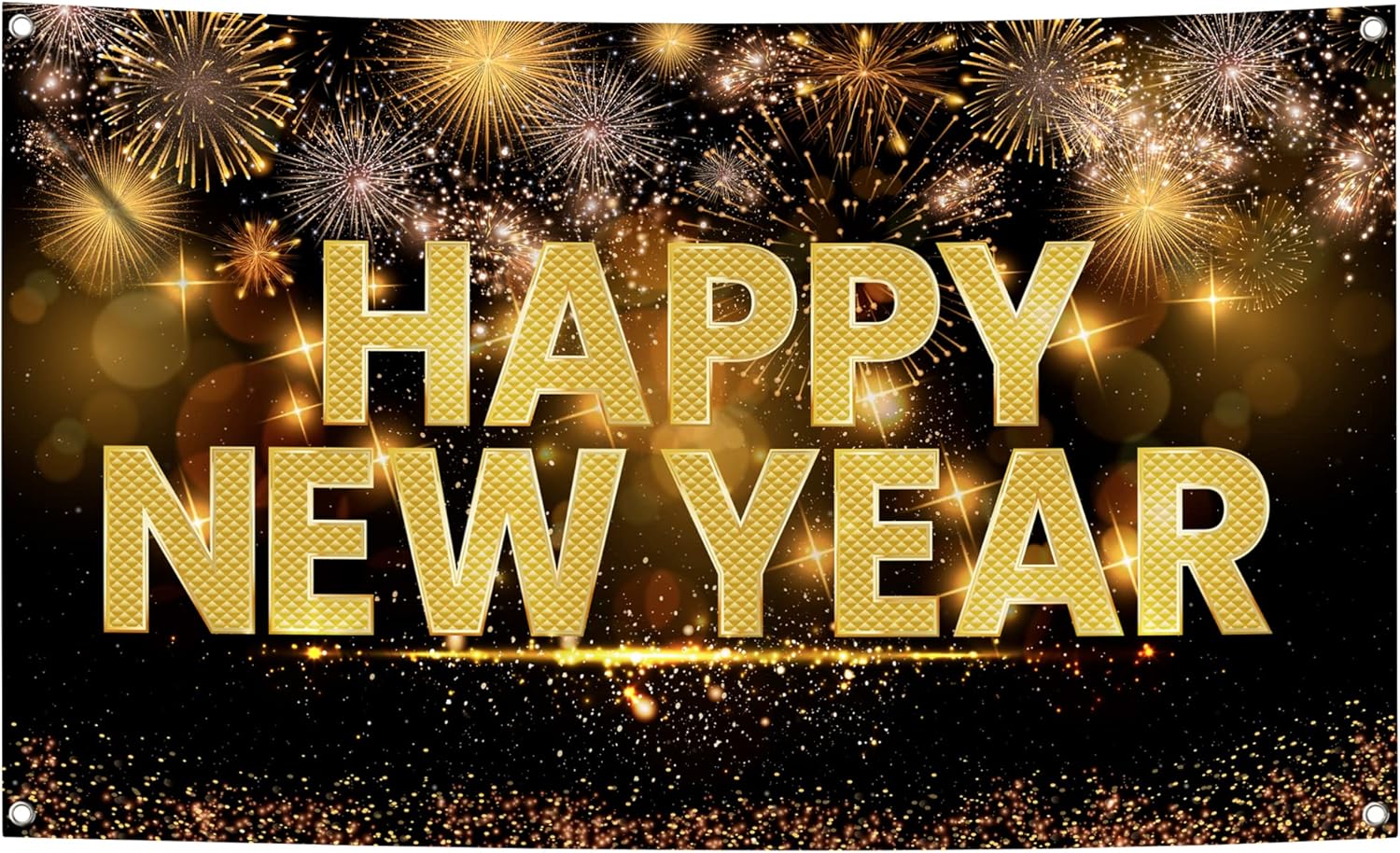 KatchOn, Cartel de feliz año nuevo extra grande  72 x 44 pulgadas  Cartel de Año Nuevo 2024 para suministros de fiesta de Año Nuevo 2024  Fondo de