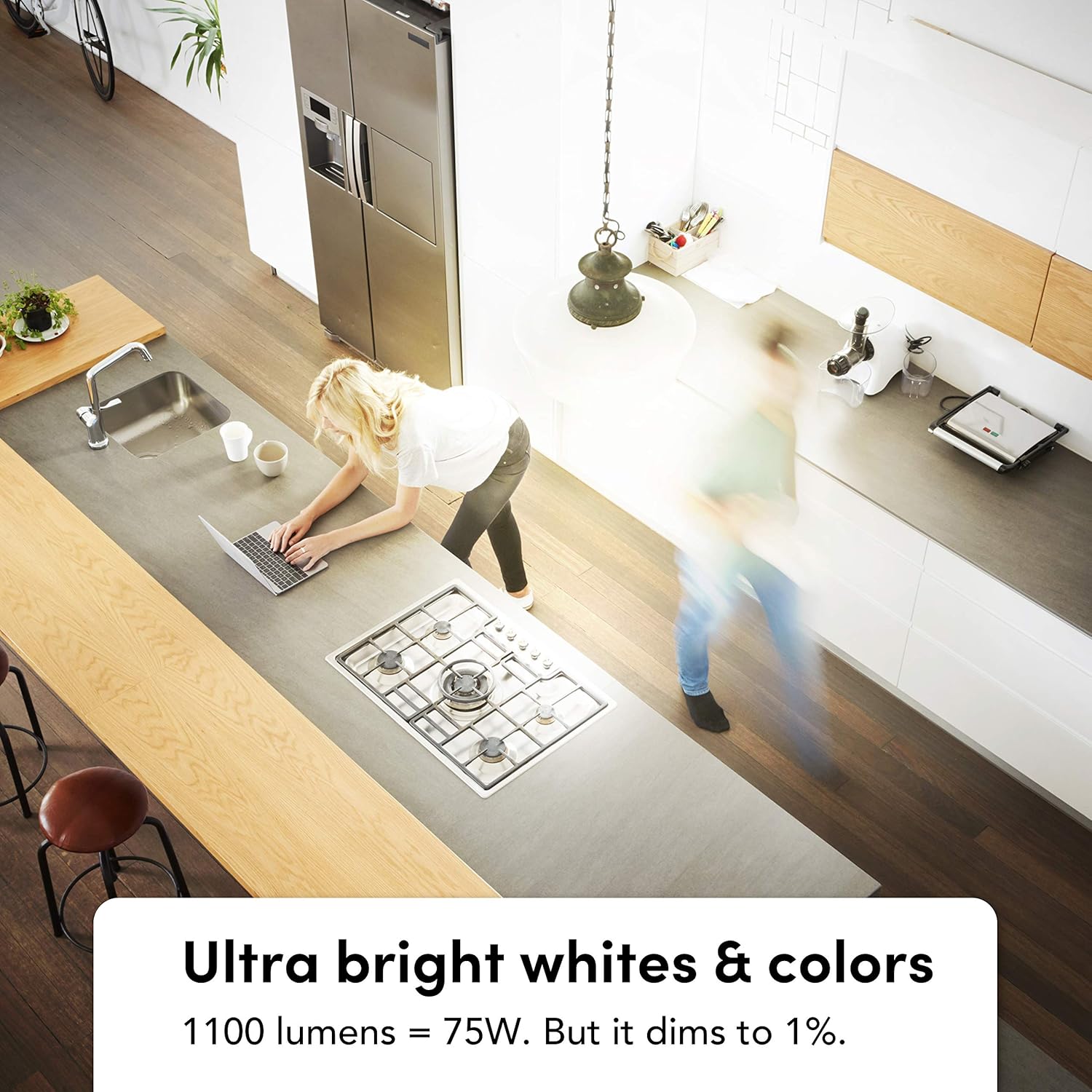 LIFX color, A19 1100 lúmenes, bombilla LED inteligente Wi-Fi, miles de millones de colores y blancos, no requiere puente, funciona con Alexa, Hey