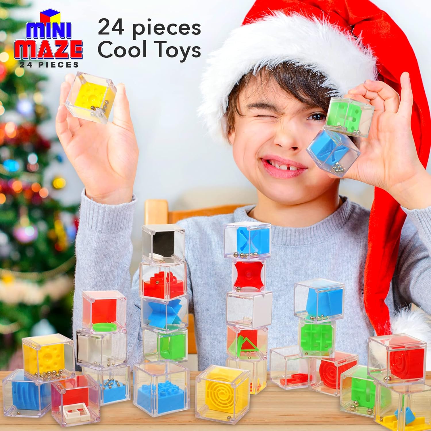 Rompecabezas de rompecabezas para adultos y niños, paquete de 24  Mini juegos cerebrales para niños de 4 a 8 a 12 años  Mini rompecabezas de cuentas